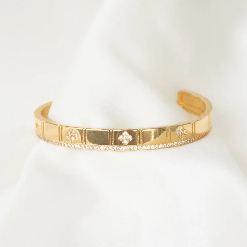 Customizable Gemstone Bangle Sets-Bling Blast Cuff Bangle