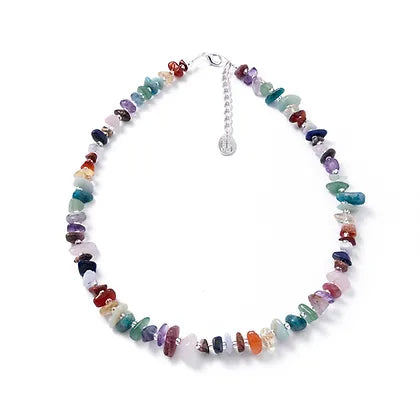 Designer Gold Necklaces-Carrie Elspeth Multicolour Semi-Precious Gems Full Necklace