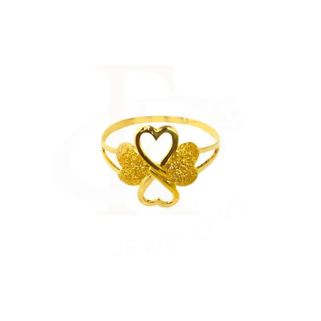 Bold Wedding Bands-Gold Quadruple Heart Ring 18KT - FKJRN1299