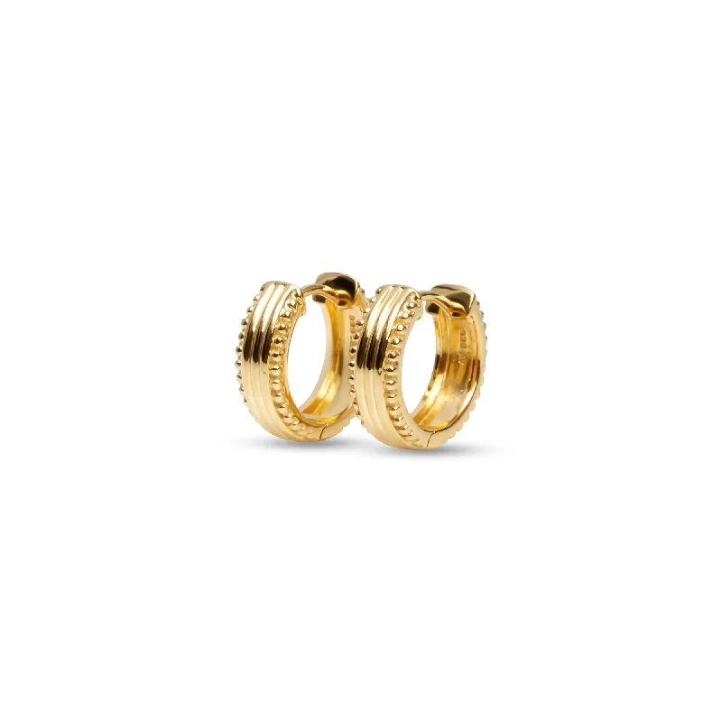 High-Quality Gold Earrings-THE MINI KENYA HUGGIE HOOPS