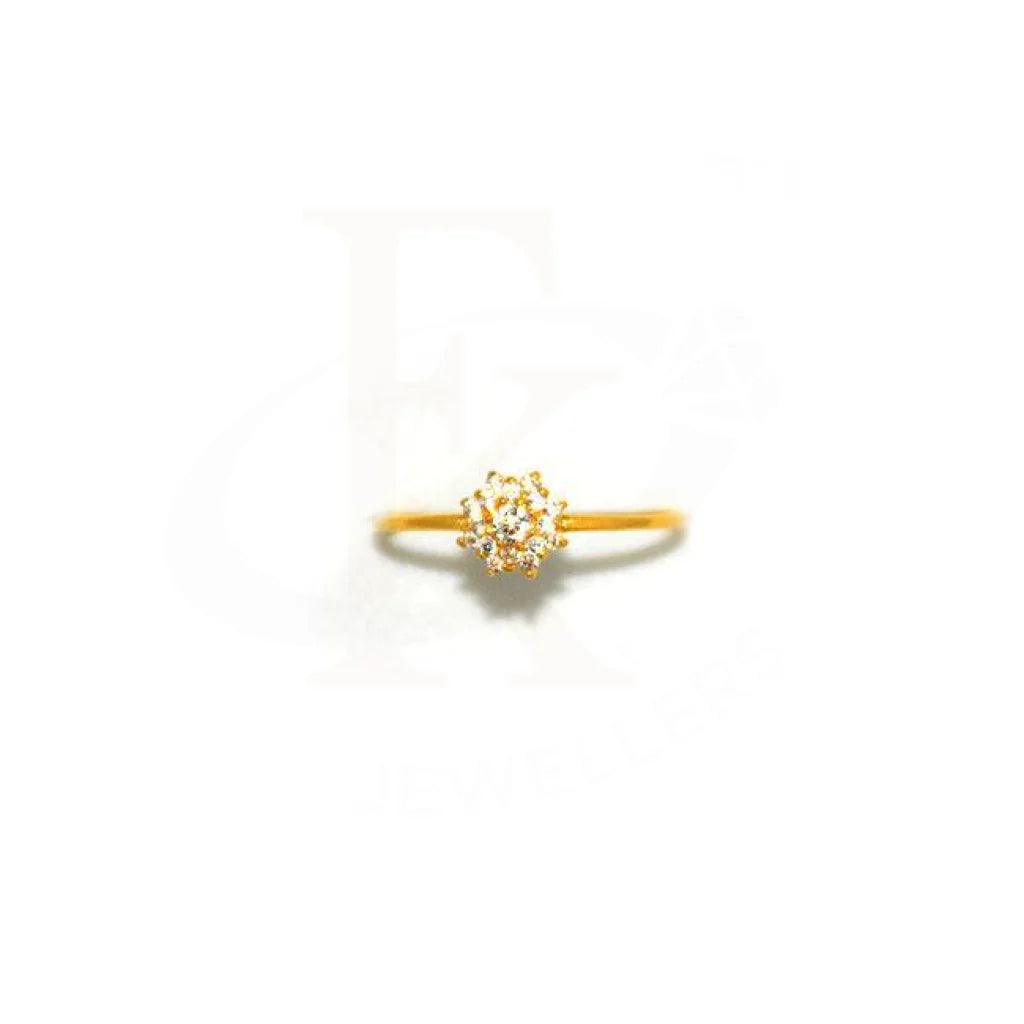 Classic Silver Engagement Rings-Gold Star Ring 18KT - FKJRN1315