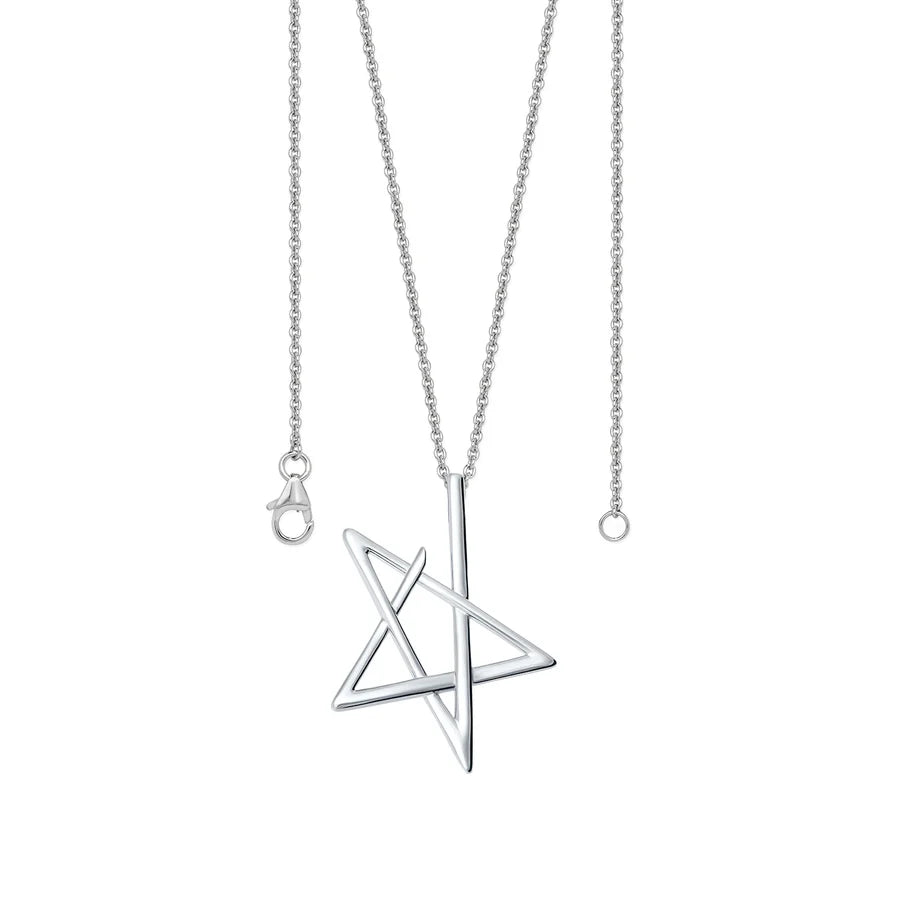 Heart-Shaped Necklaces-Lucy Q Sterling Silver Sol Star Pendant Necklace